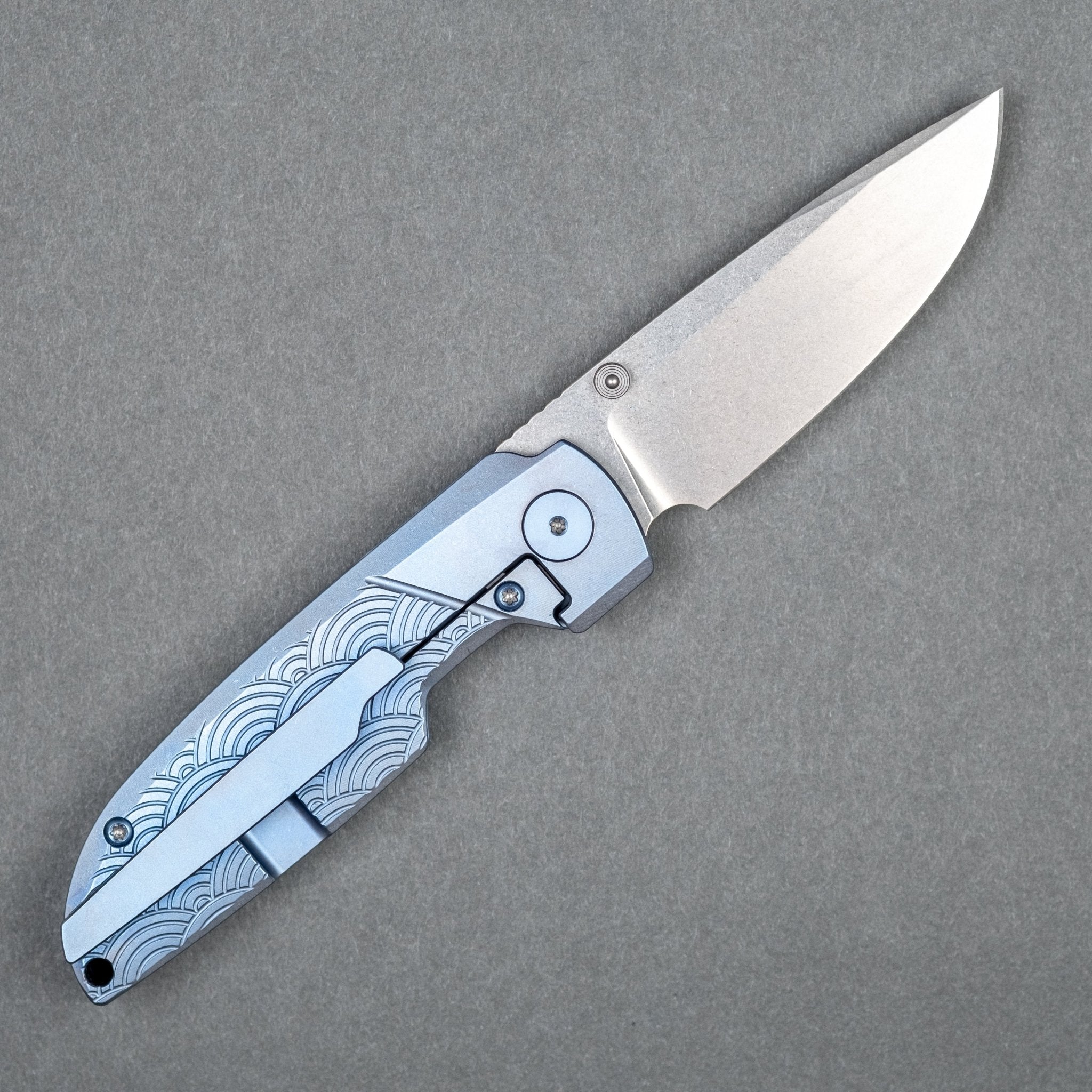Matsey x URBAN Basilisk - Sky Blue Seigaiha Titanium – URBAN EDC®