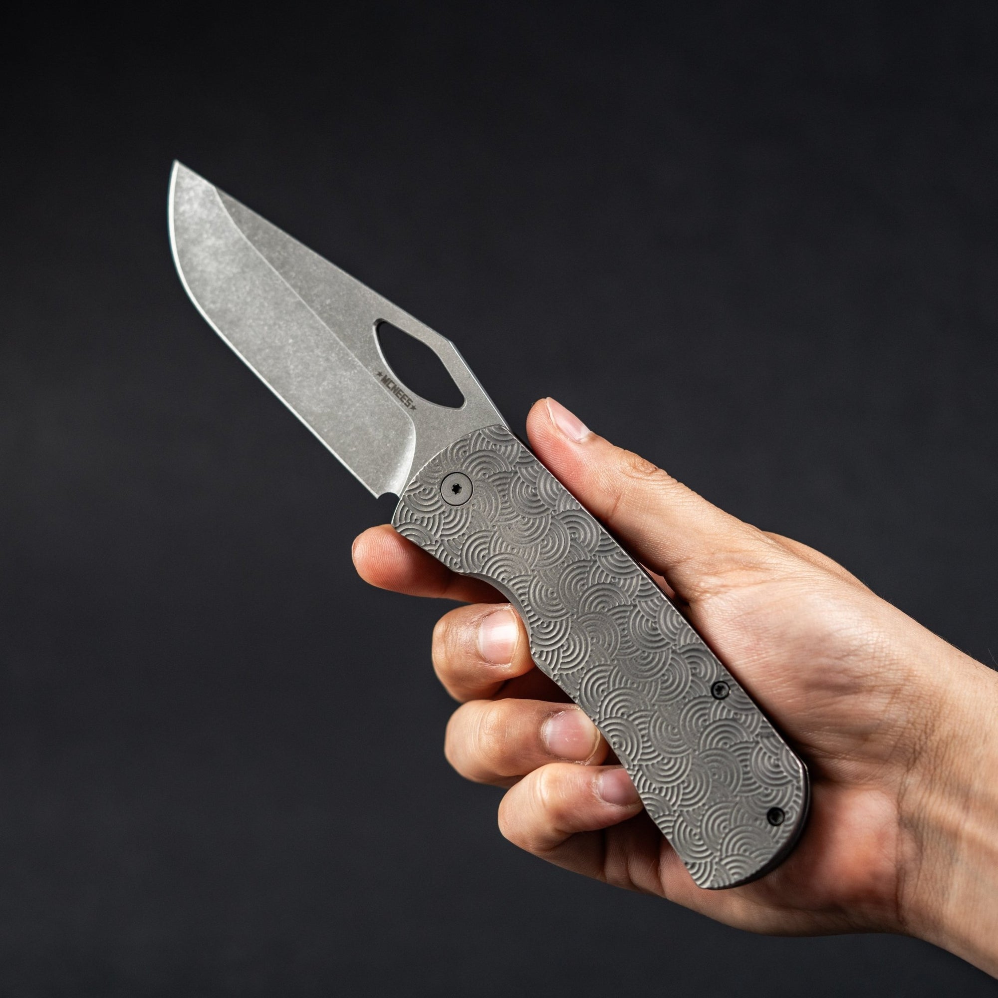 McNees x URBAN Dixon - Atomic Stonewashed Titanium w/ Chaos Seigaiha™ - URBAN EDC®