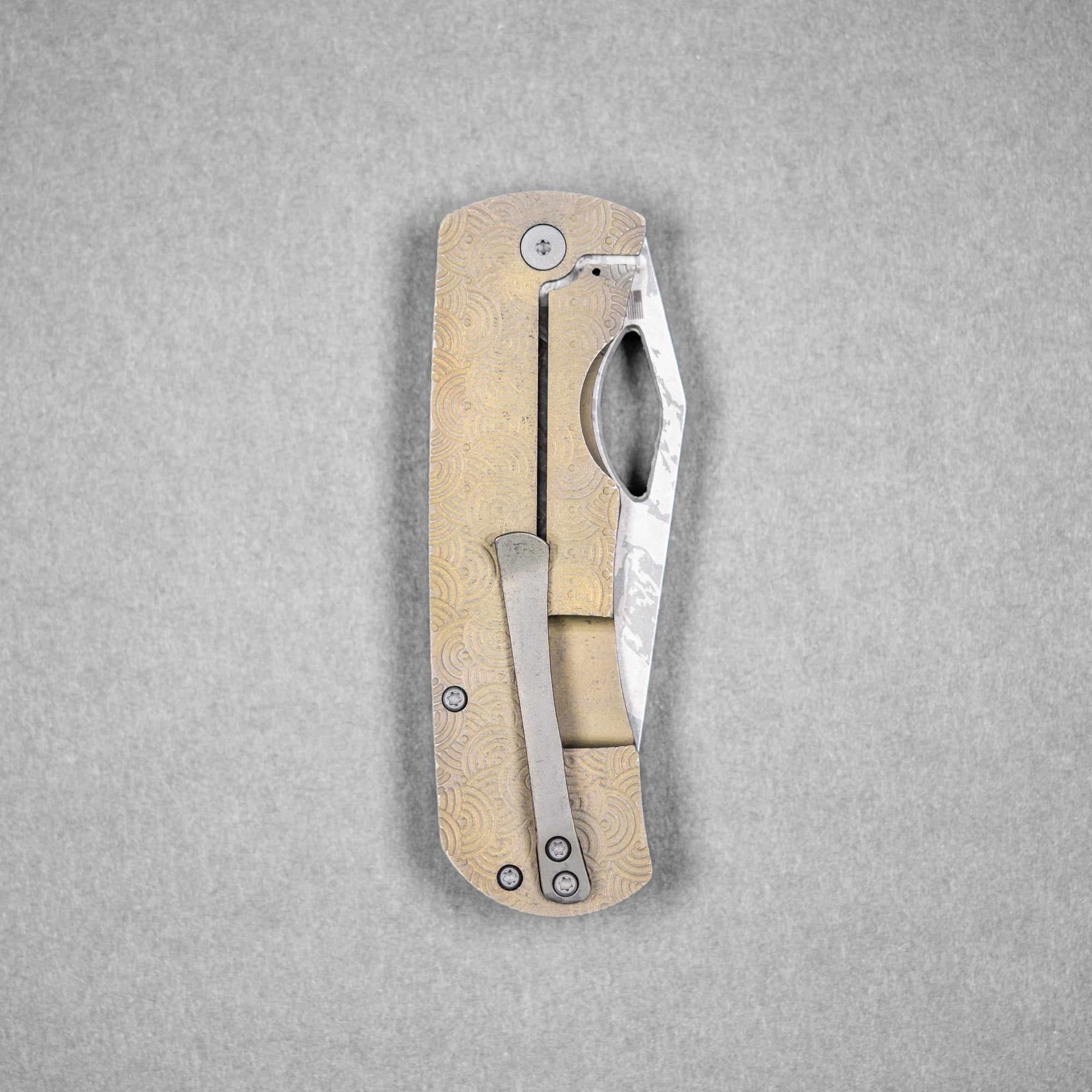 McNees x URBAN Dixon - Tiger - Striped Magnacut & Green Bronze Titanium w/ Chaos Seigaiha™ - URBAN EDC®