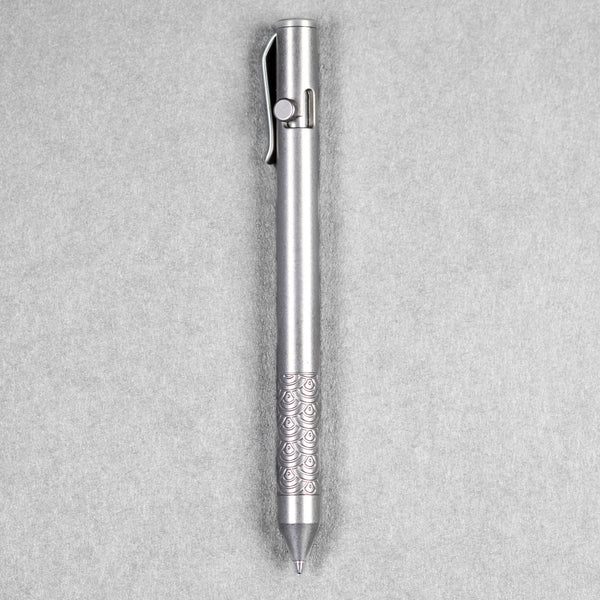 MIG x URBAN Bolt Action Pen - Seigaiha Titanium - URBAN EDC®