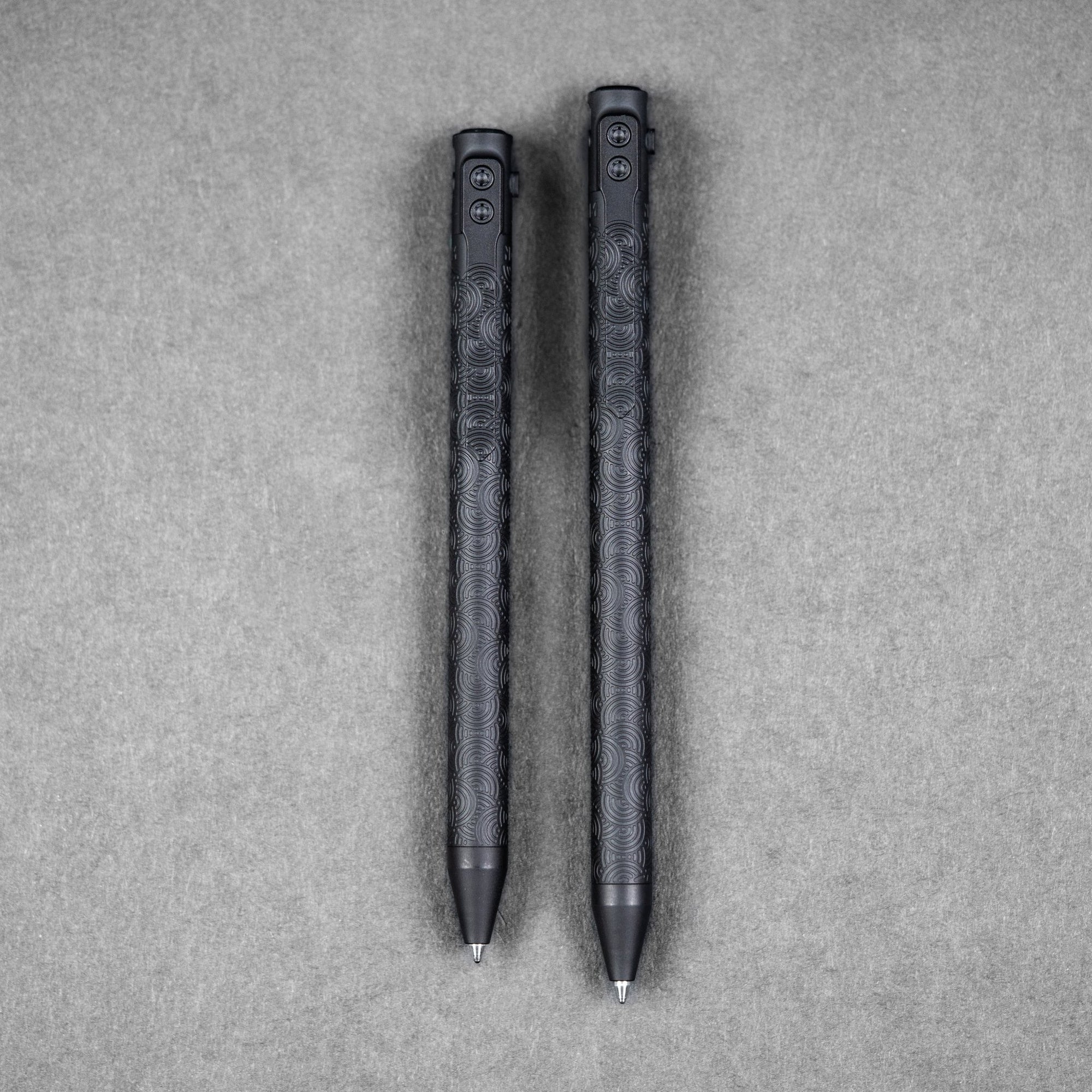 Nottingham Tactical x URBAN TB360™ Pen - Black Ti Cerakote Chaos Seigaiha™ w/ Milled Chaos Seigaiha™ Clip - URBAN EDC®