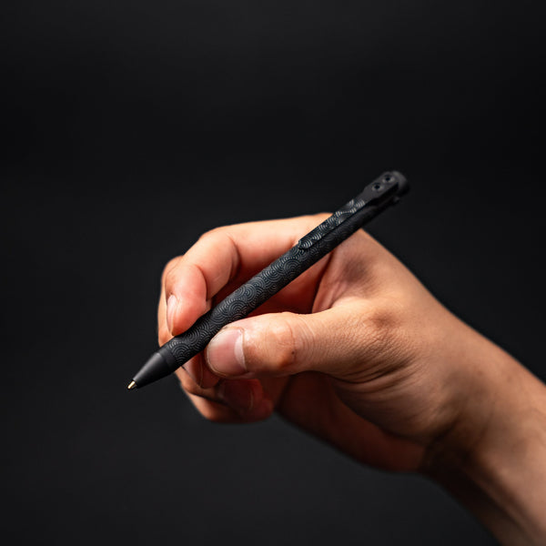 Nottingham Tactical x URBAN TB360™ Pen - Black Ti Cerakote Chaos Seigaiha™ w/ Milled Chaos Seigaiha™ Clip - URBAN EDC®