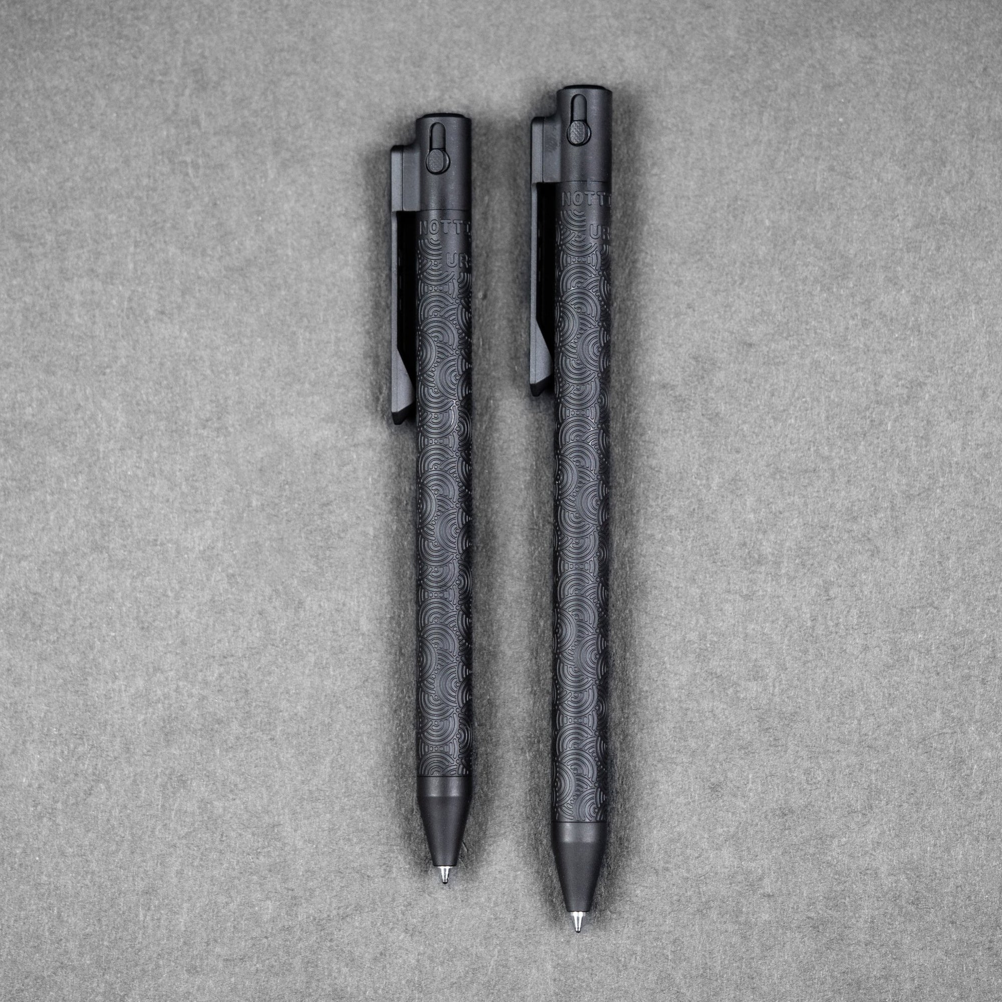 Nottingham Tactical x URBAN TB360™ Pen - Black Ti Cerakote Chaos Seigaiha™ w/ Milled Chaos Seigaiha™ Clip - URBAN EDC®