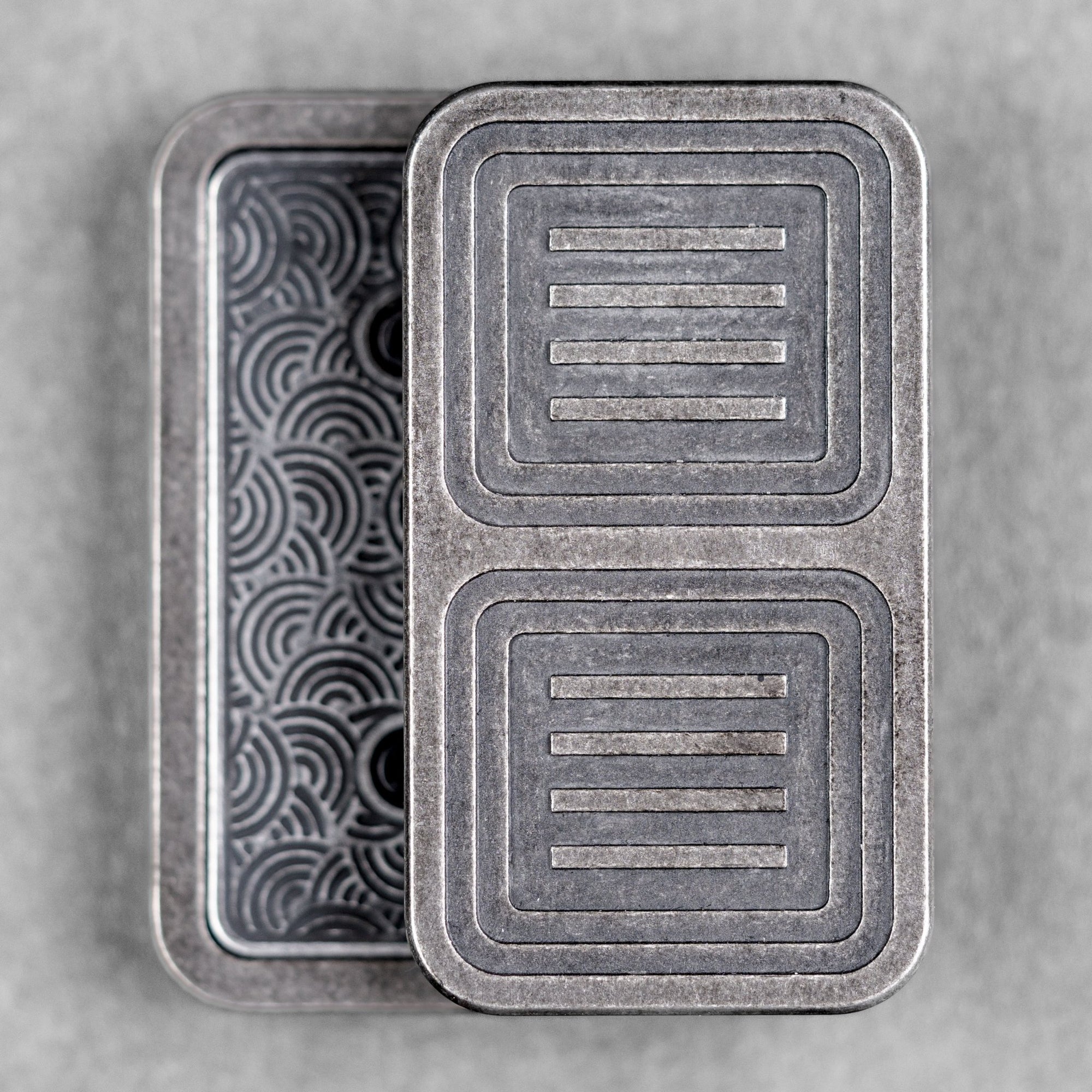 Novel Carry x URBAN Delta Tile - Blackwashed Titanium w/ Chaos Seigaiha™ - URBAN EDC®