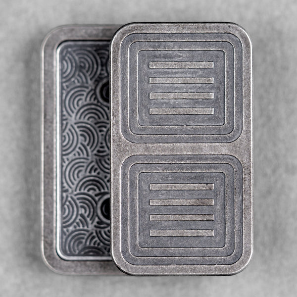 Novel Carry x URBAN Delta Tile - Blackwashed Titanium w/ Chaos Seigaiha™ - URBAN EDC®