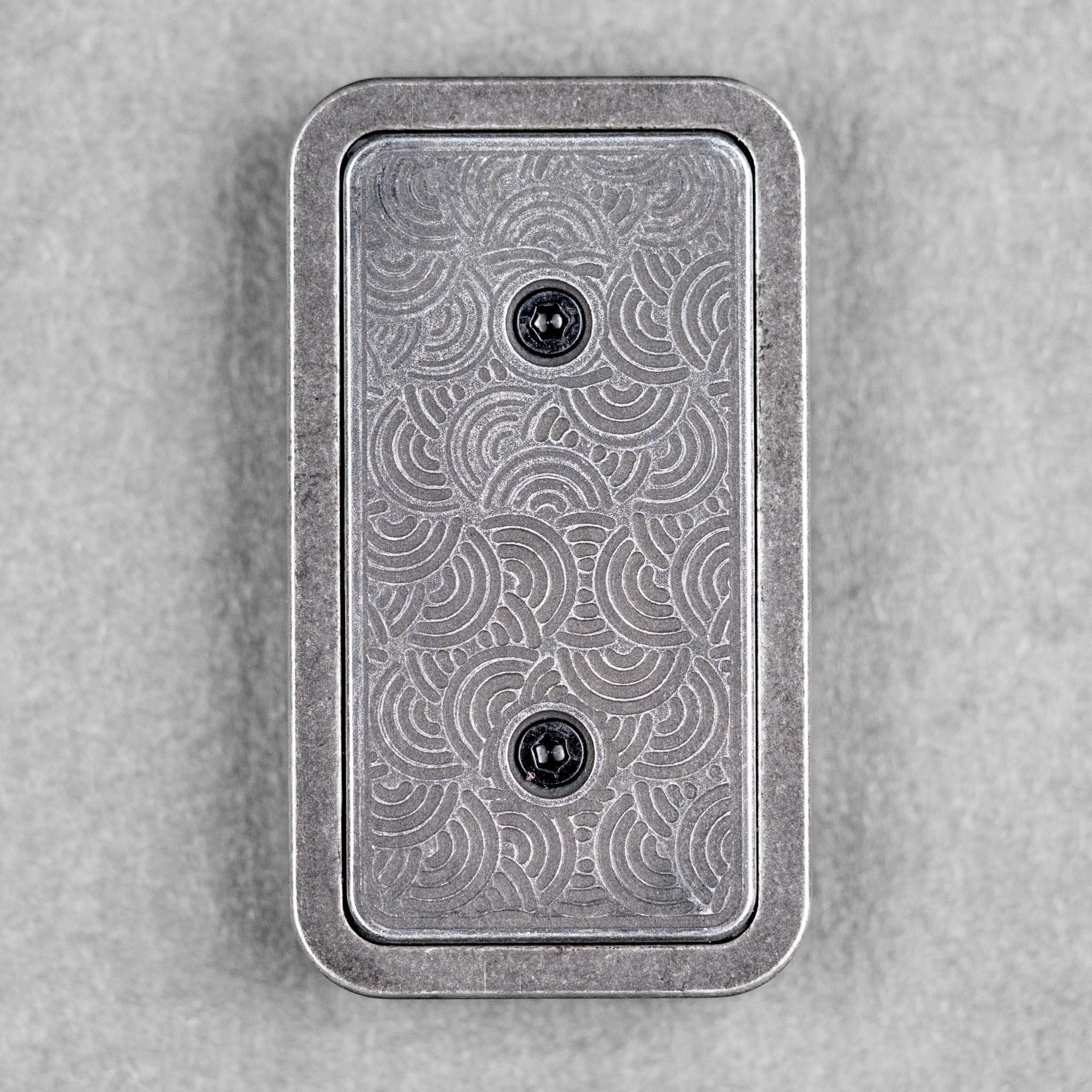 Novel Carry x URBAN Delta Tile - Blackwashed Titanium w/ Chaos Seigaiha™ - URBAN EDC®