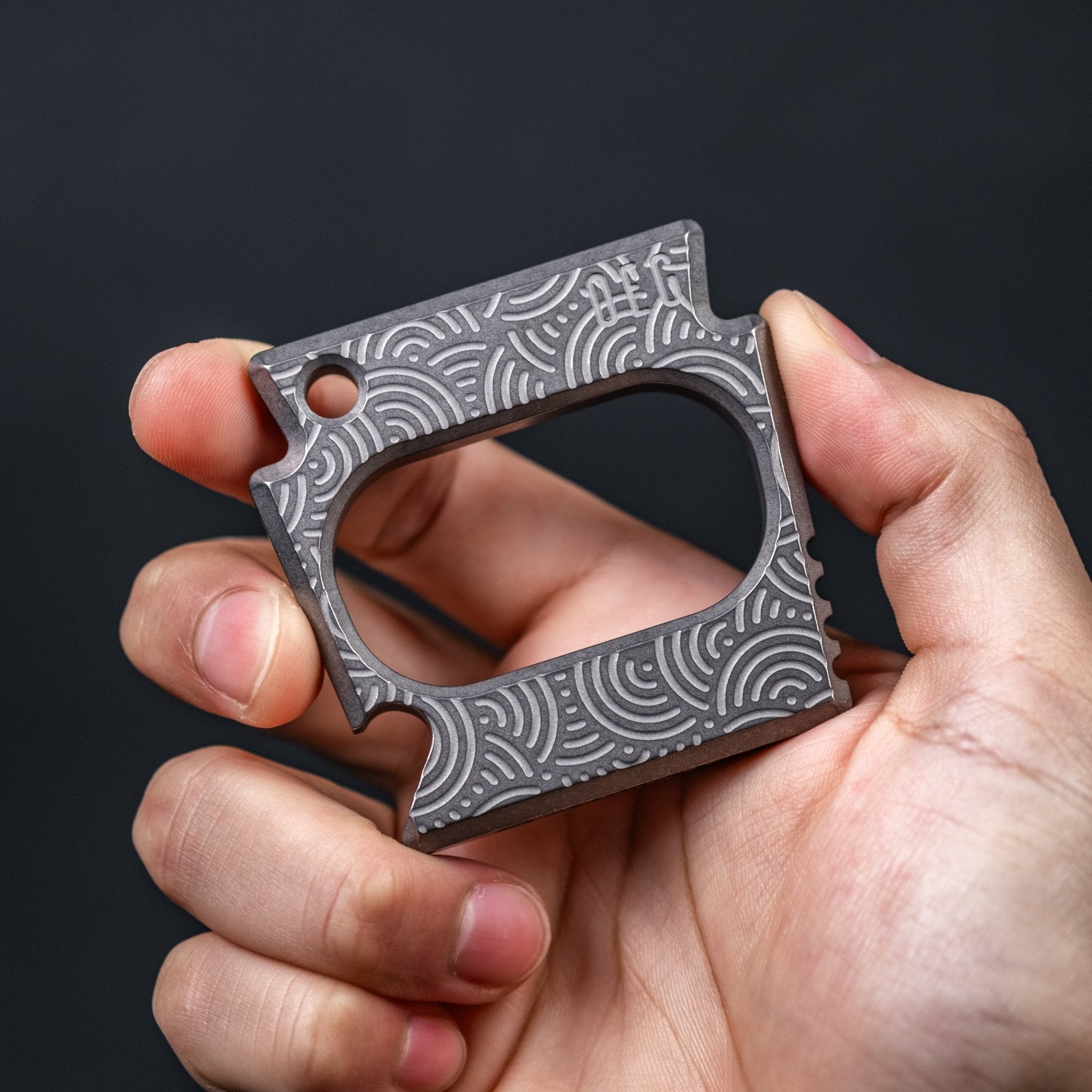 OEG EDC x URBAN Wide Mouth Keystone - Chaos Seigaiha™ Titanium