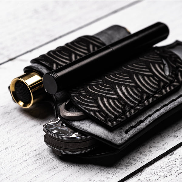 Paradrop Leather Triarii 2.0 Organizer - Ghost Seigaiha (Yamato Exclusive) - URBAN EDC®