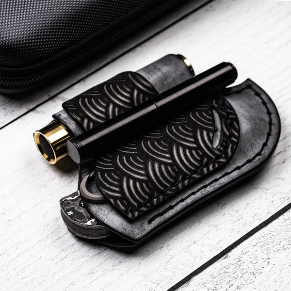 Paradrop Leather Triarii 2.0 Organizer - Ghost Seigaiha (Yamato Exclusive) - URBAN EDC®