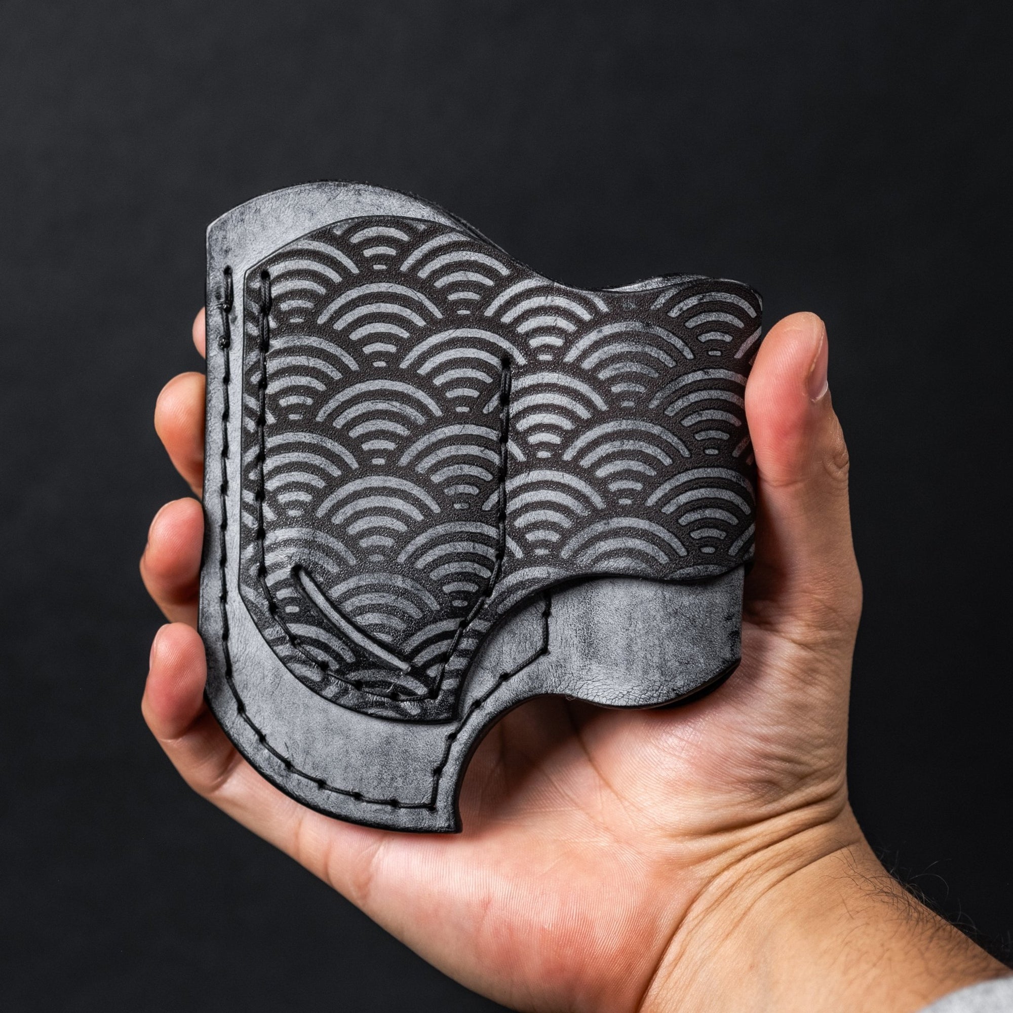 Paradrop Leather Triarii 3.0 Organizer - Ghost Seigaiha (Yamato Exclusive) - URBAN EDC®