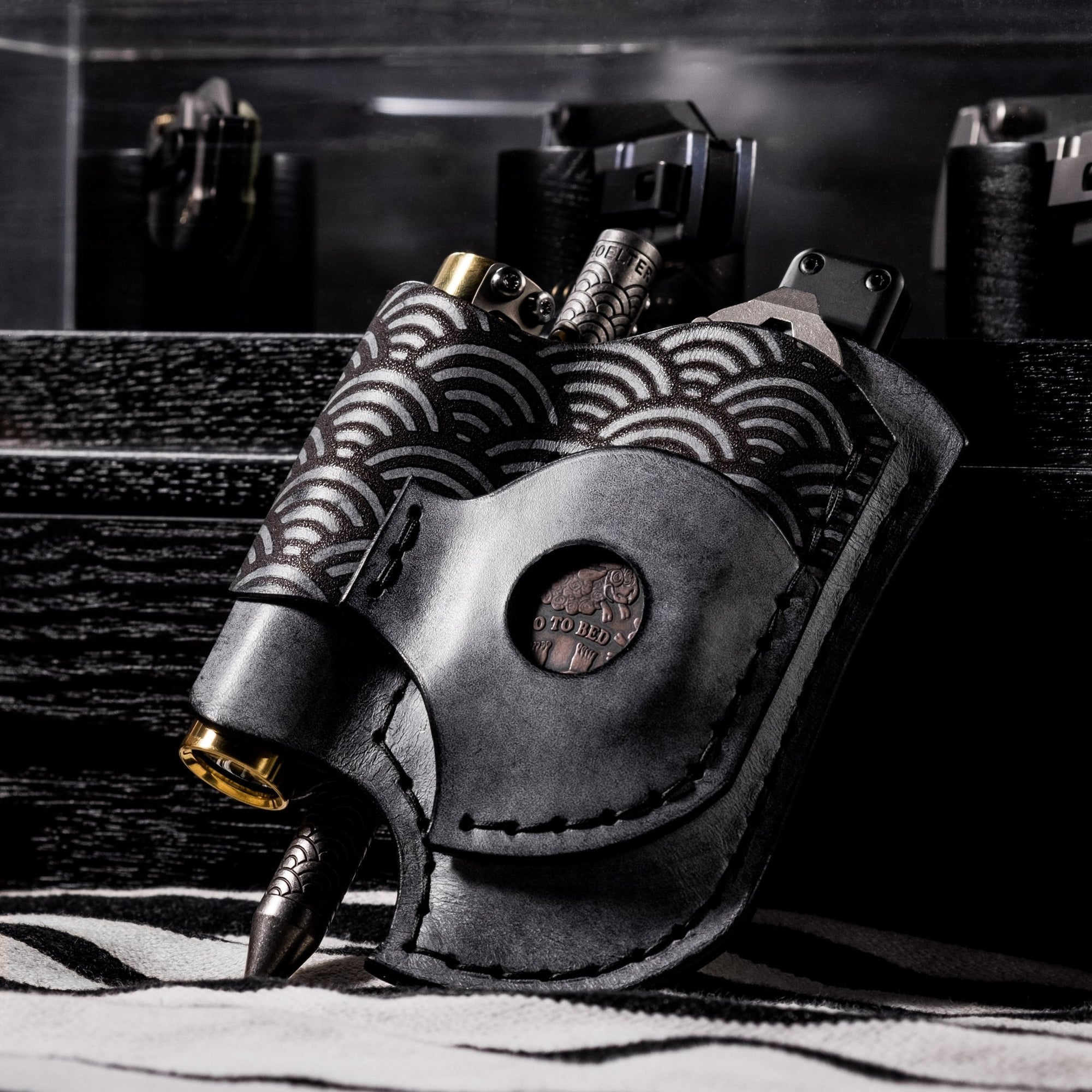 Paradrop Leather Triarii 3.0 Organizer - Ghost Seigaiha (Yamato Exclusive) - URBAN EDC®