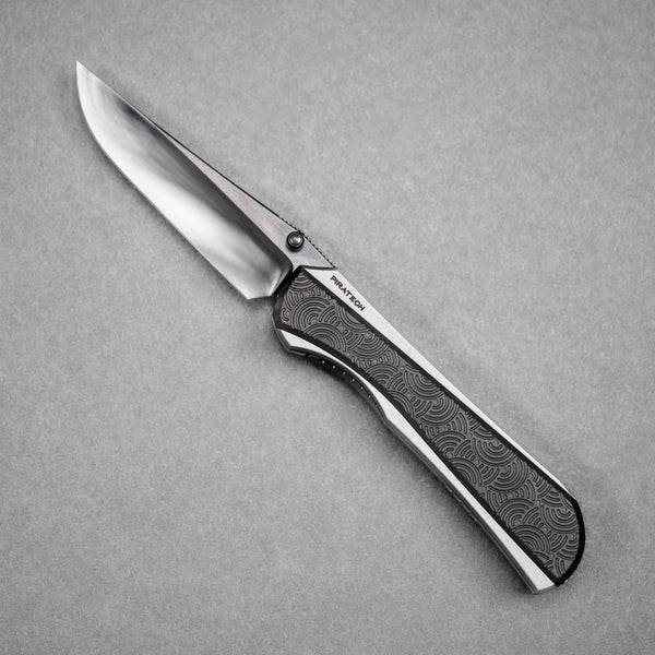 Piratech x URBAN Saga - Mirror Polish DLC S90V & Zir Blasted Titanium w/ Bead Blast DLC Chaos Seigaiha™ - URBAN EDC®