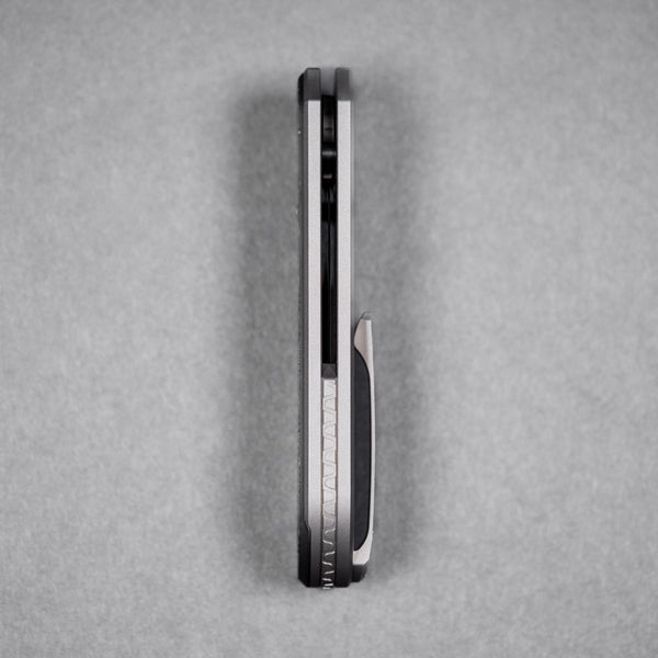 Piratech x URBAN Saga - Mirror Polish DLC S90V & Zir Blasted Titanium w/ Bead Blast DLC Chaos Seigaiha™ - URBAN EDC®