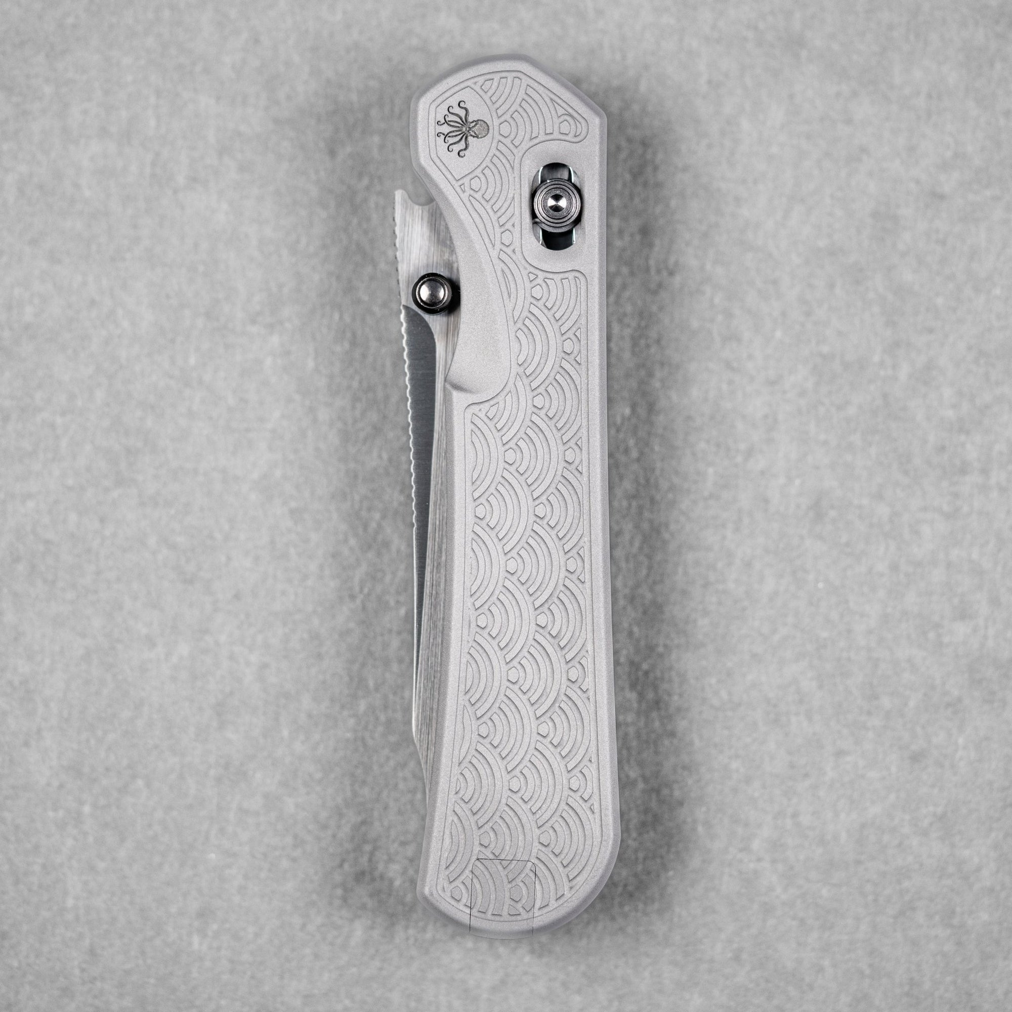 Piratech x URBAN Tsunami - Satin DLC S90V w/ Bead Blast Titanium Seigaiha - URBAN EDC®