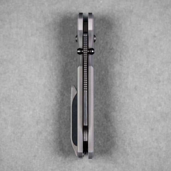Piratech x URBAN Tsunami - Satin DLC S90V w/ Bead Blast Titanium Seigaiha - URBAN EDC®