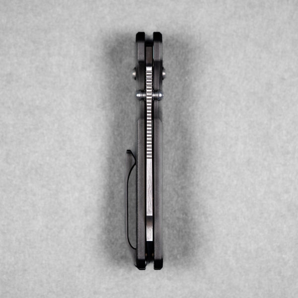 Piratech x URBAN Tsunami - Satin S90V w/ DLC Bead Blast Titanium Chaos Seigaiha™ - URBAN EDC®