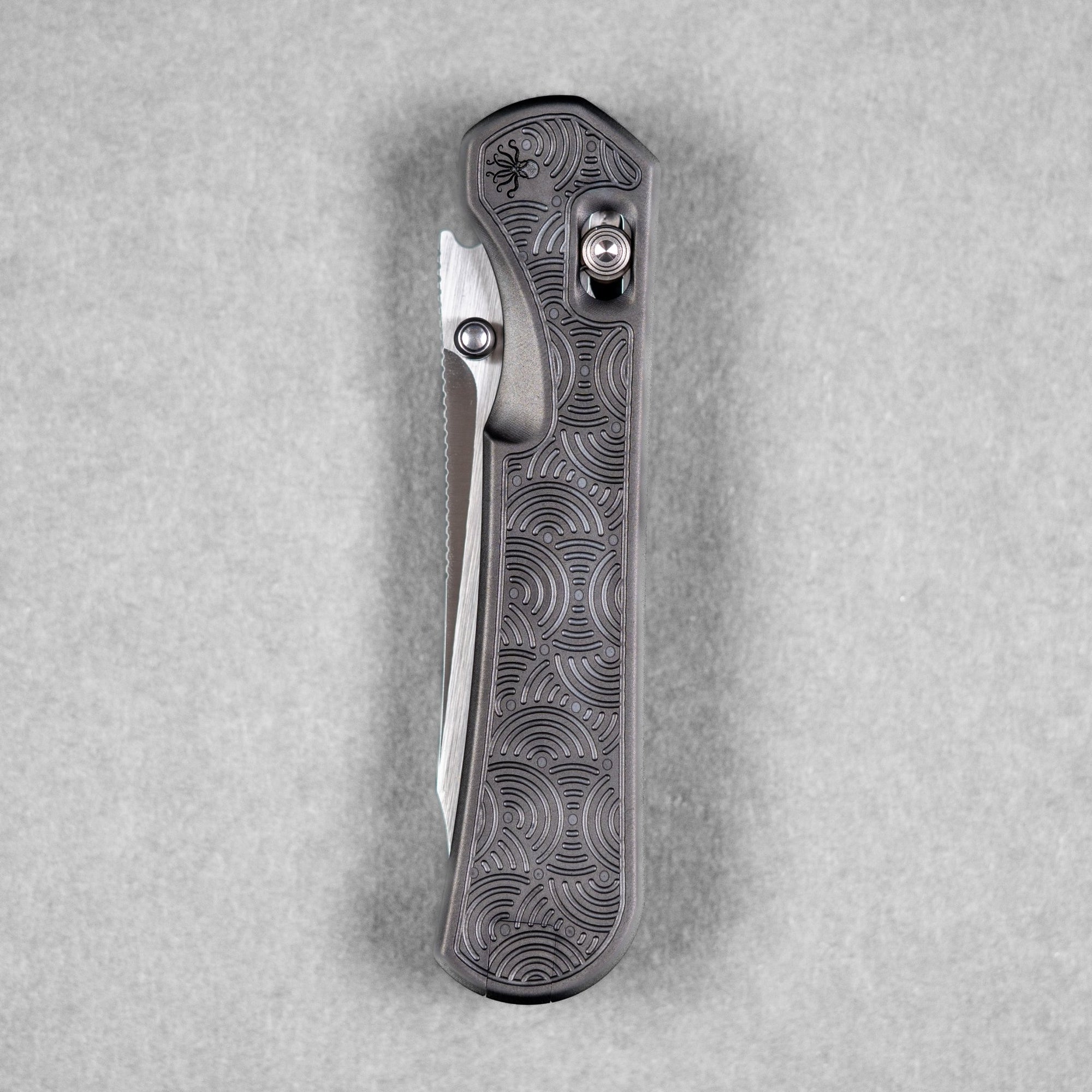 Piratech x URBAN Tsunami - Satin S90V w/ DLC Bead Blast Titanium Chaos Seigaiha™ - URBAN EDC®