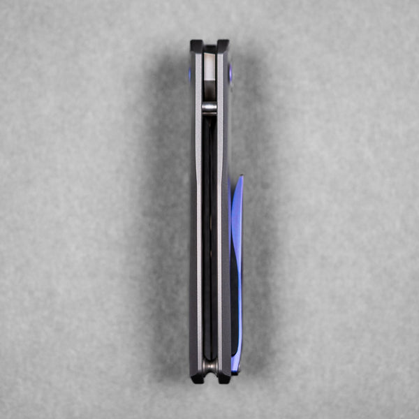 Pre - Order: URBAN Chimarra - Satin Magnacut & Titanium w/ Blurple Accents - URBAN EDC®