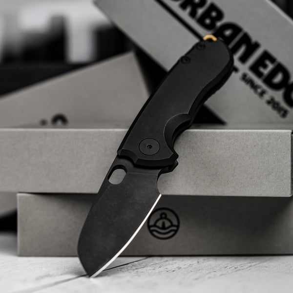 Pre - Order: URBAN Jib - Blackwashed Vanax & Blackwashed Framelock w/ Bronze Backspacer - URBAN EDC®