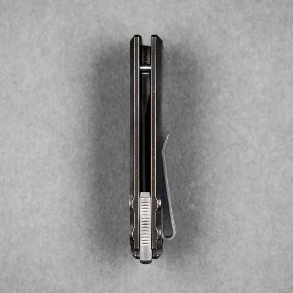 Pre - Order: URBAN Jib - Darkwashed Vanax & Antiqued Bronze Linerlock w/ Titanium Backspacer - URBAN EDC®