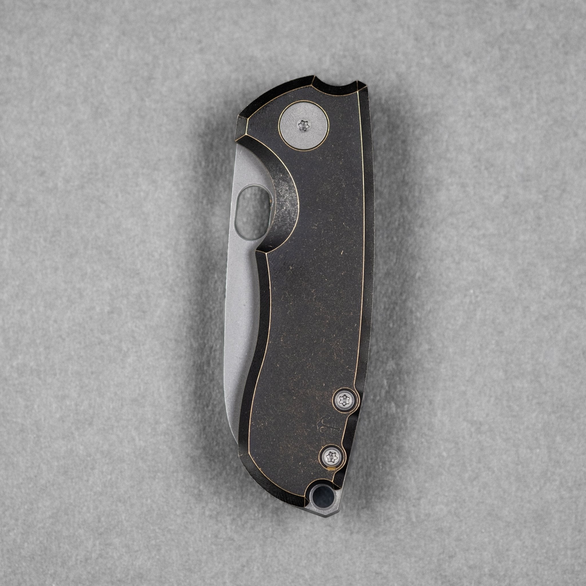 URBAN Jib - Darkwashed Vanax & Antiqued Bronze Linerlock w