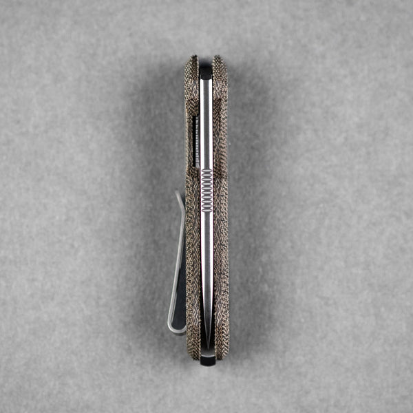 Pre - Order: URBAN Jib - Satin Magnacut & Green Micarta w/ Titanium Backspacer - URBAN EDC®