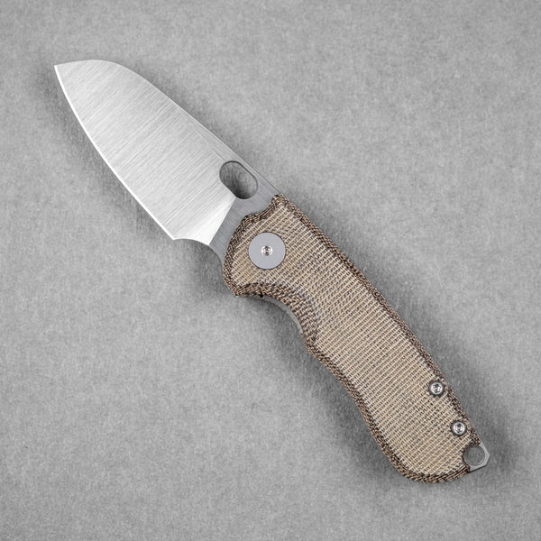 Pre - Order: URBAN Jib - Satin Magnacut & Green Micarta w/ Titanium Backspacer - URBAN EDC®