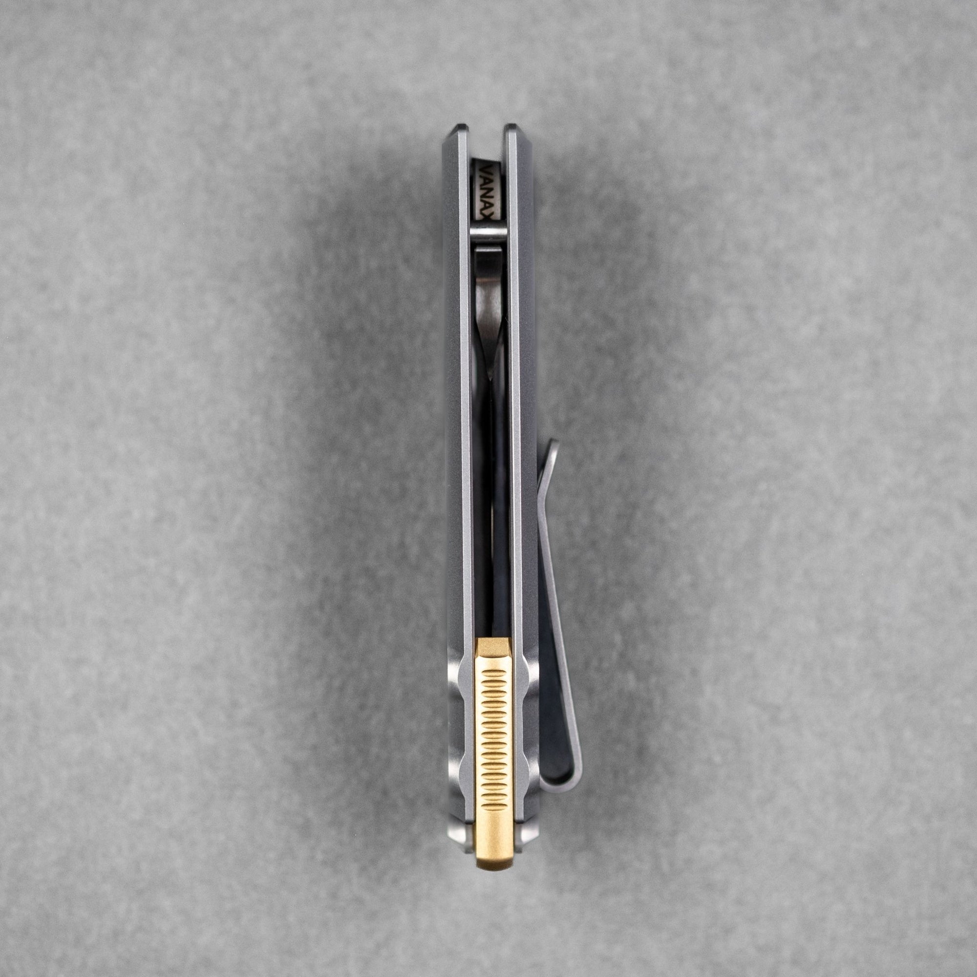 Pre - Order: URBAN Jib - Satin Vanax & Titanium Framelock w/ Bronze Backspacer - URBAN EDC®