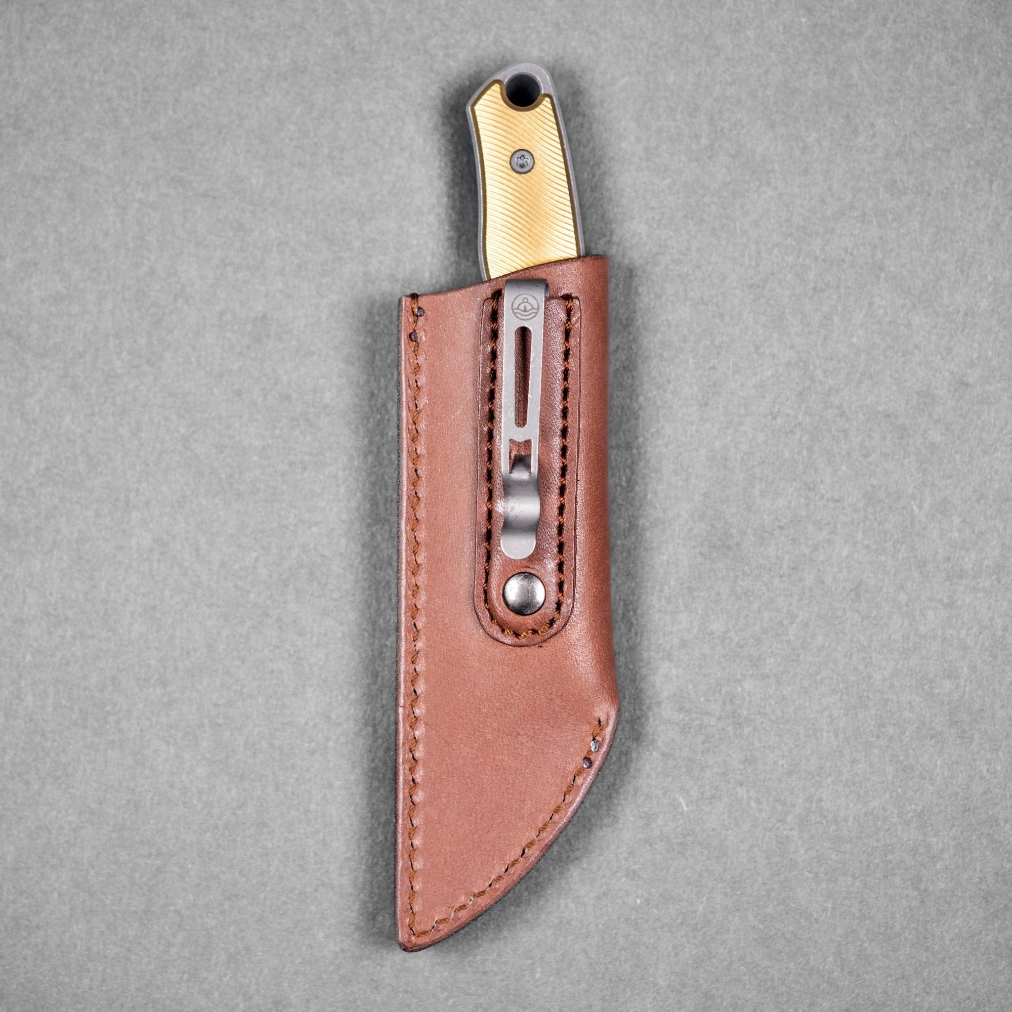 Pre - Order: URBAN Lagarto - Acid - Etched Magnacut & Bead Blasted Brass w/ Micro Milling - URBAN EDC®