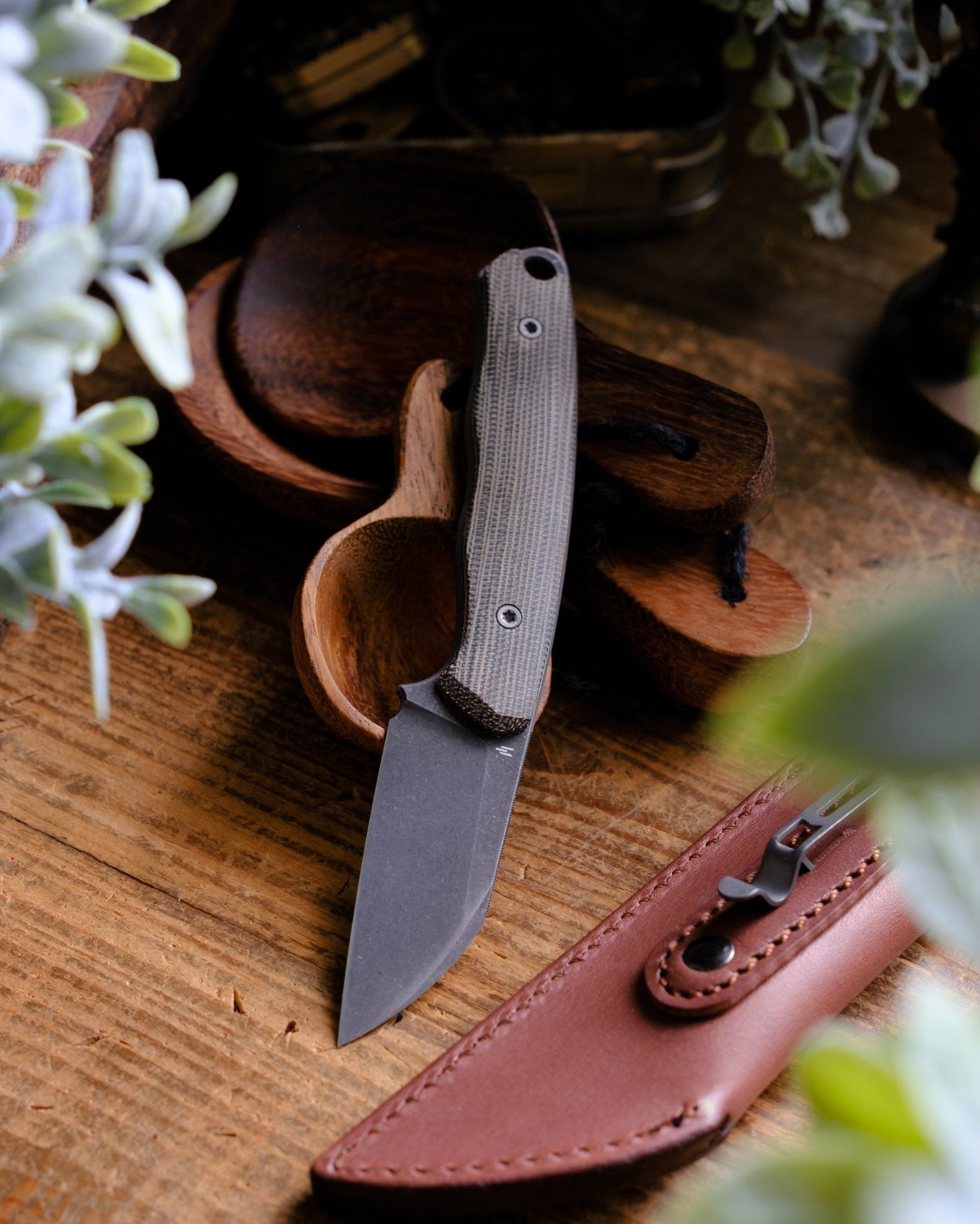 Pre - Order: URBAN Lagarto - Acid - Etched Magnacut & OD Green Micarta - URBAN EDC®