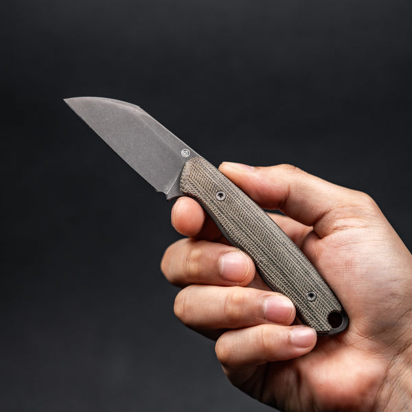 Pre - Order: URBAN Lagarto - Acid - Etched Magnacut & OD Green Micarta - URBAN EDC®
