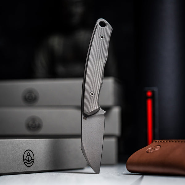 Pre - Order: URBAN Lagarto - Darkwashed Magnacut & Darkwashed Titanium w/ Micro Milling - URBAN EDC®