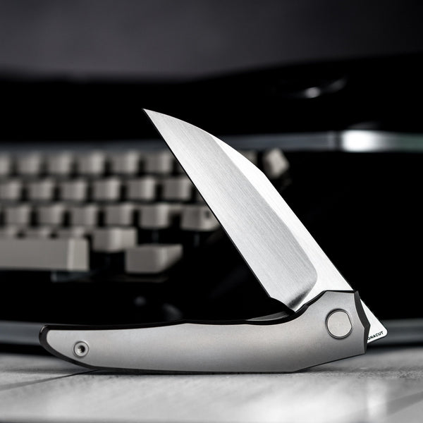 Pre - Order: URBAN Nitroglide - Hand - Rubbed Magnacut w/ Blasted Titanium - URBAN EDC®