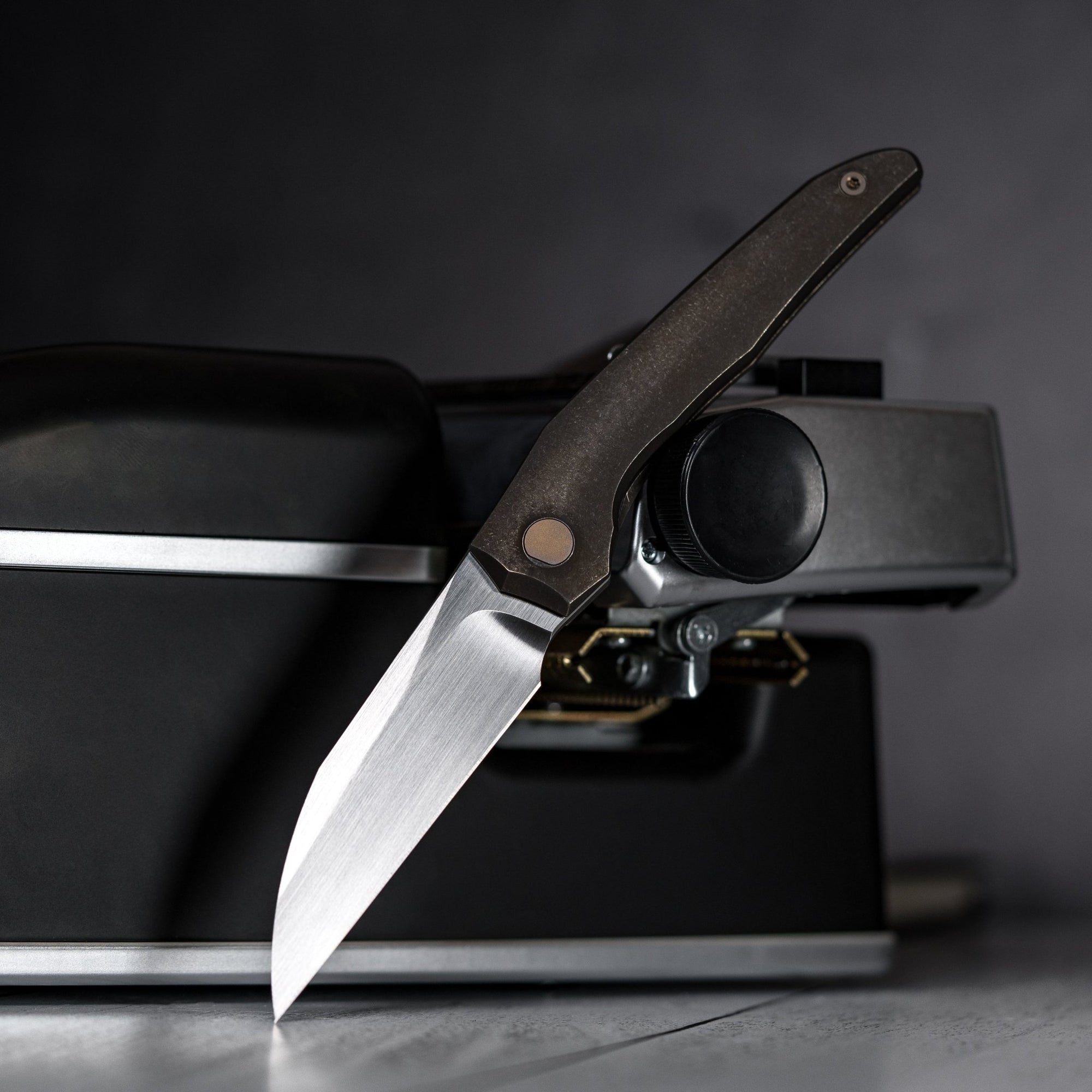 Pre - Order: URBAN Nitroglide - Hand - Rubbed Magnacut w/ Bronze Anodized Stonewash Titanium (Pre - Order Exclusive) - URBAN EDC®