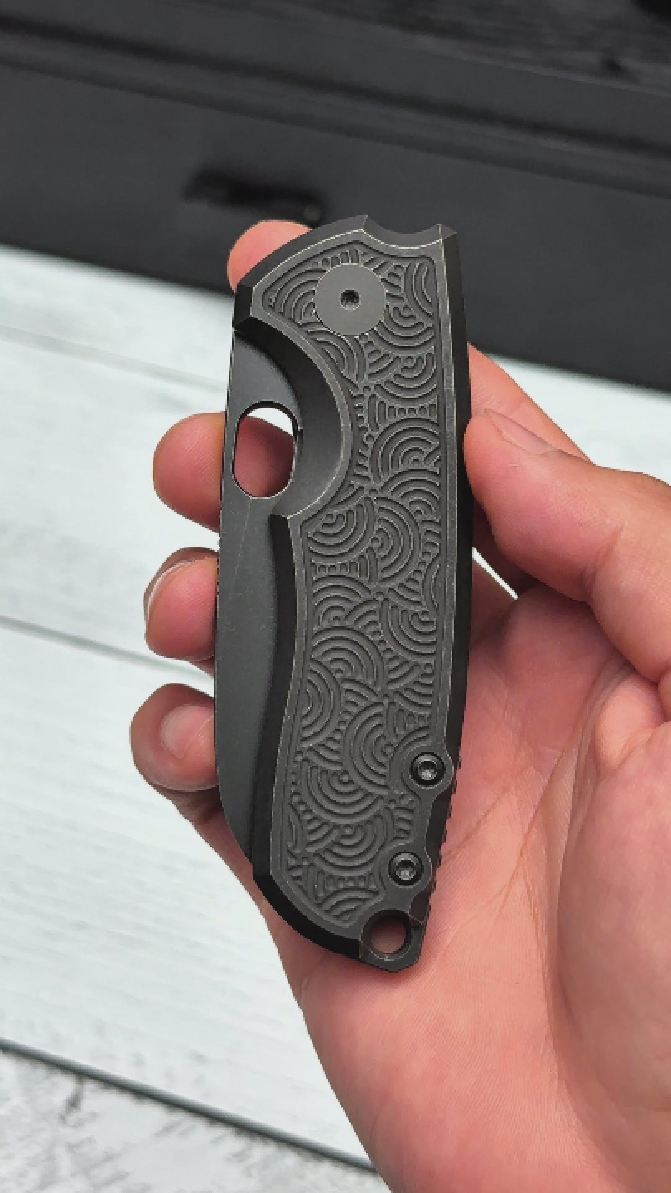 URBAN F5.5 - Blackwashed Chaos Seigaiha™ Titanium w/ Blackwashed