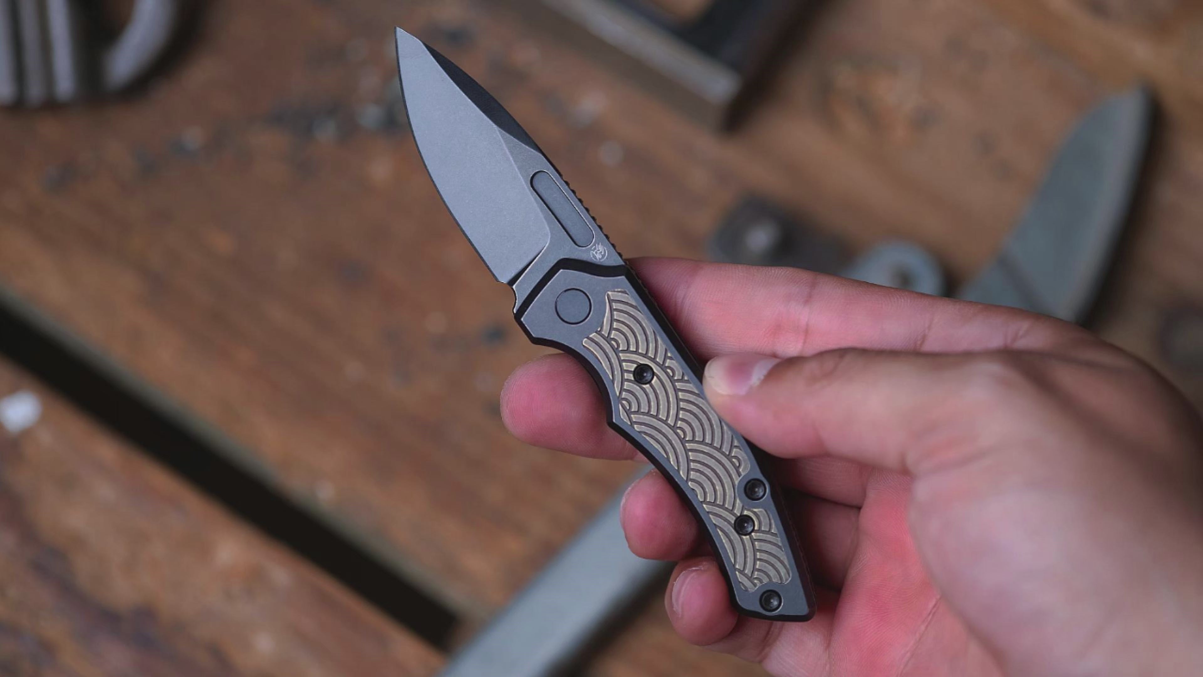 Griffin Co. x URBAN Scout F2 - Aged Bronze Seigaiha – URBAN EDC®