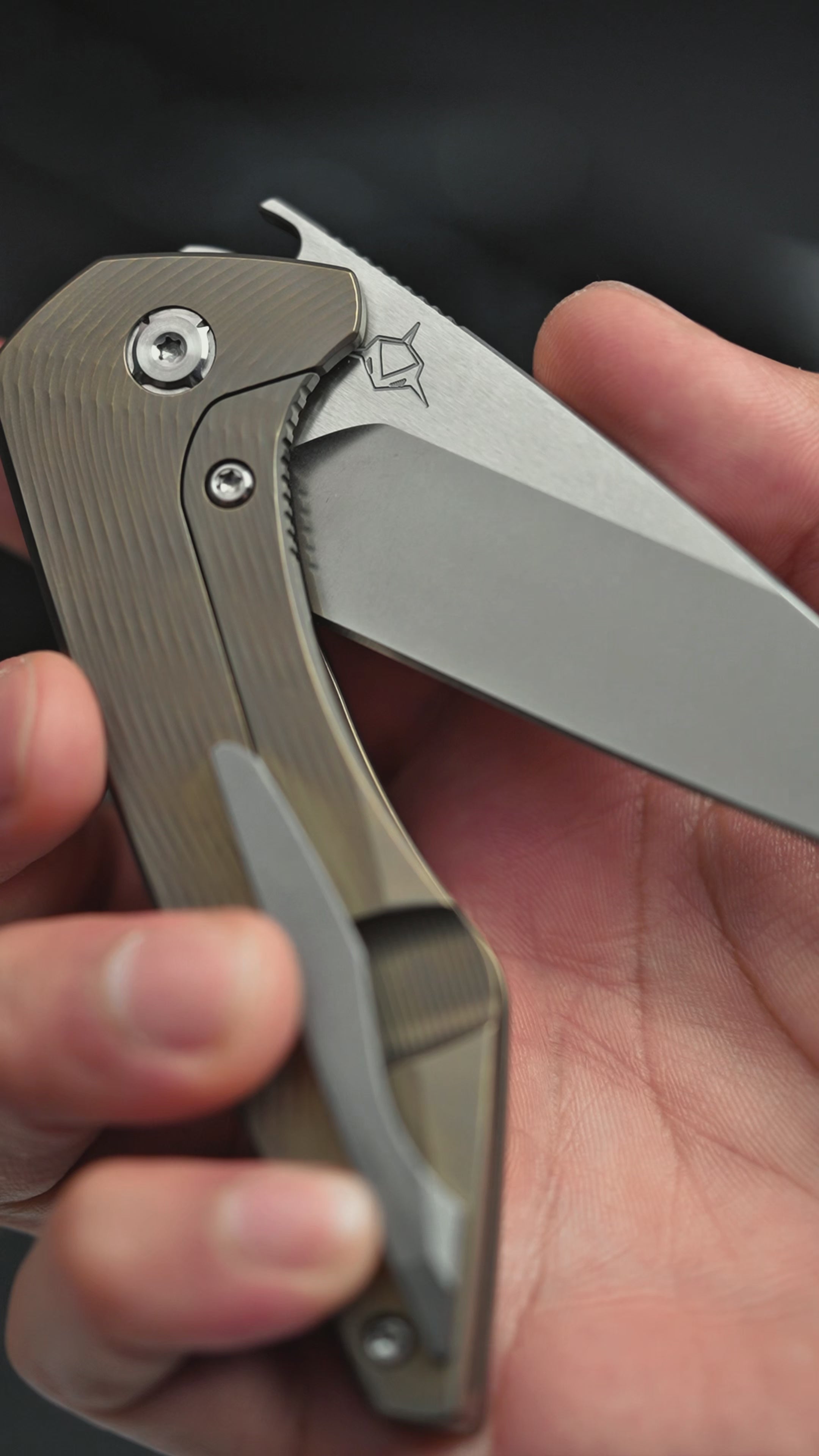 Koenig Mini Goblin Flipper - Brightwashed w/ Polished Flats M390