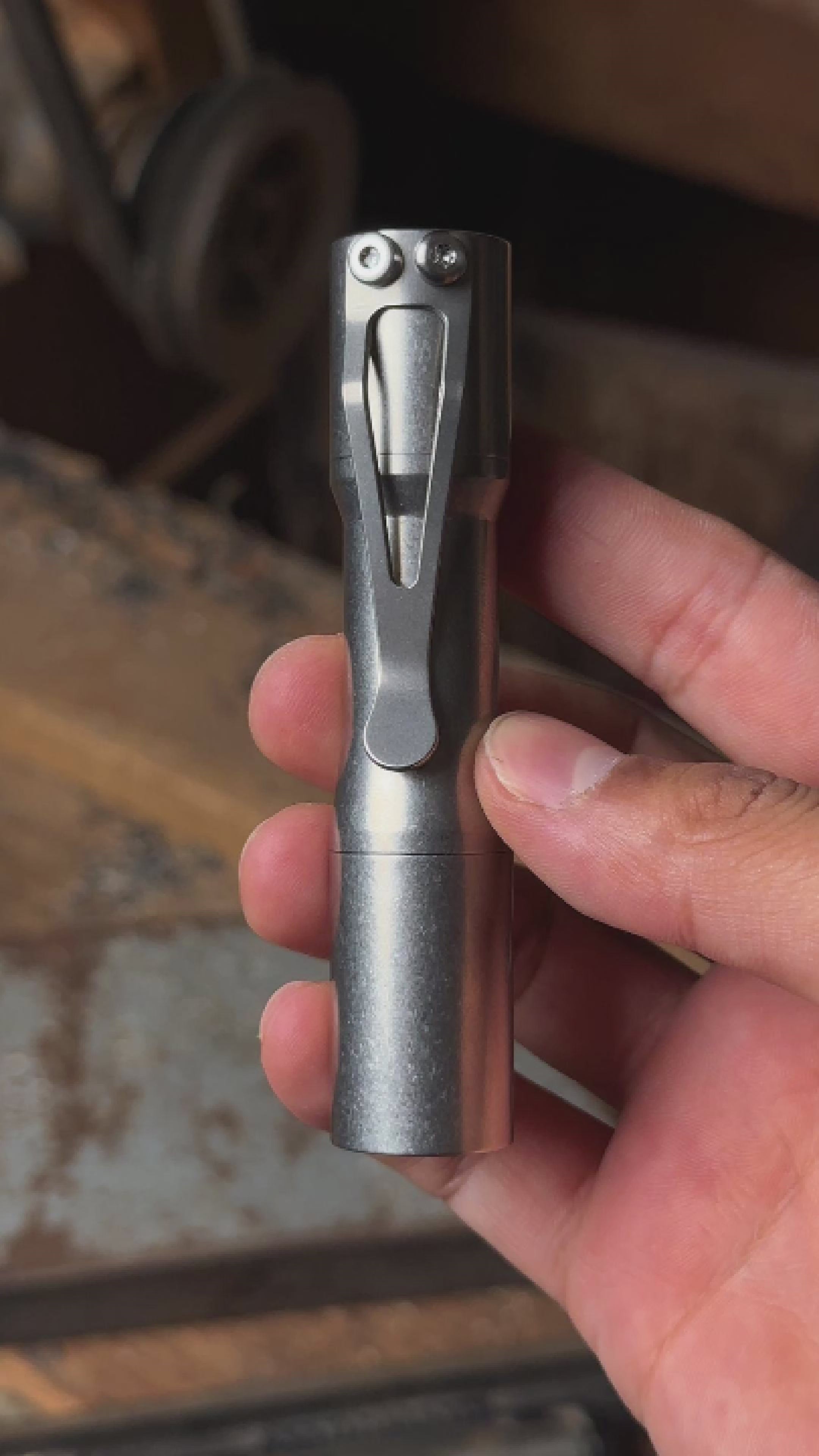 CWF Mini Arc Flashlight - Tumbled Titanium (Custom) – URBAN EDC®