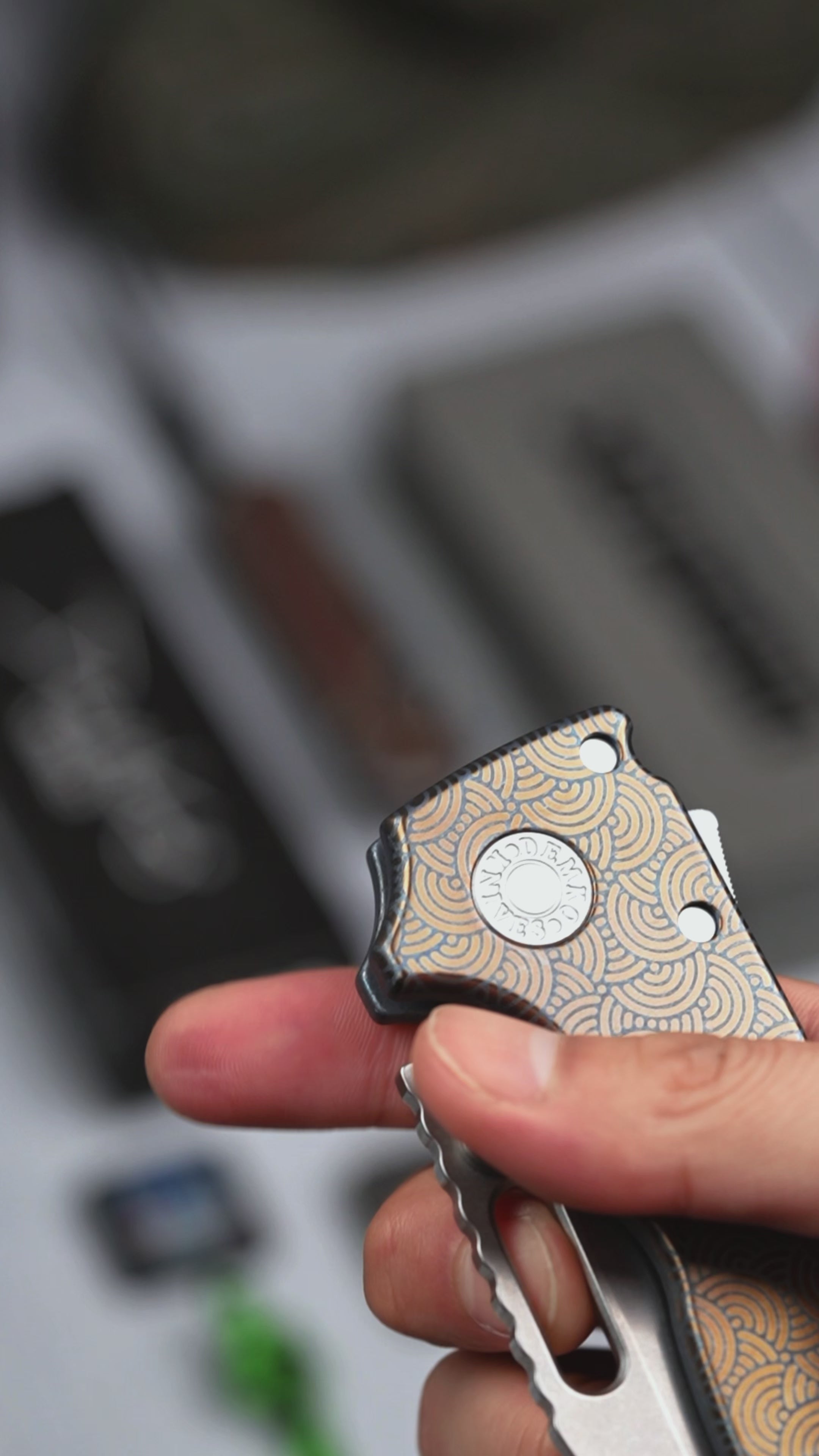 Demko x URBAN MG AD20 Slim - Magnacut Clip Point w/ Titanium Chaos