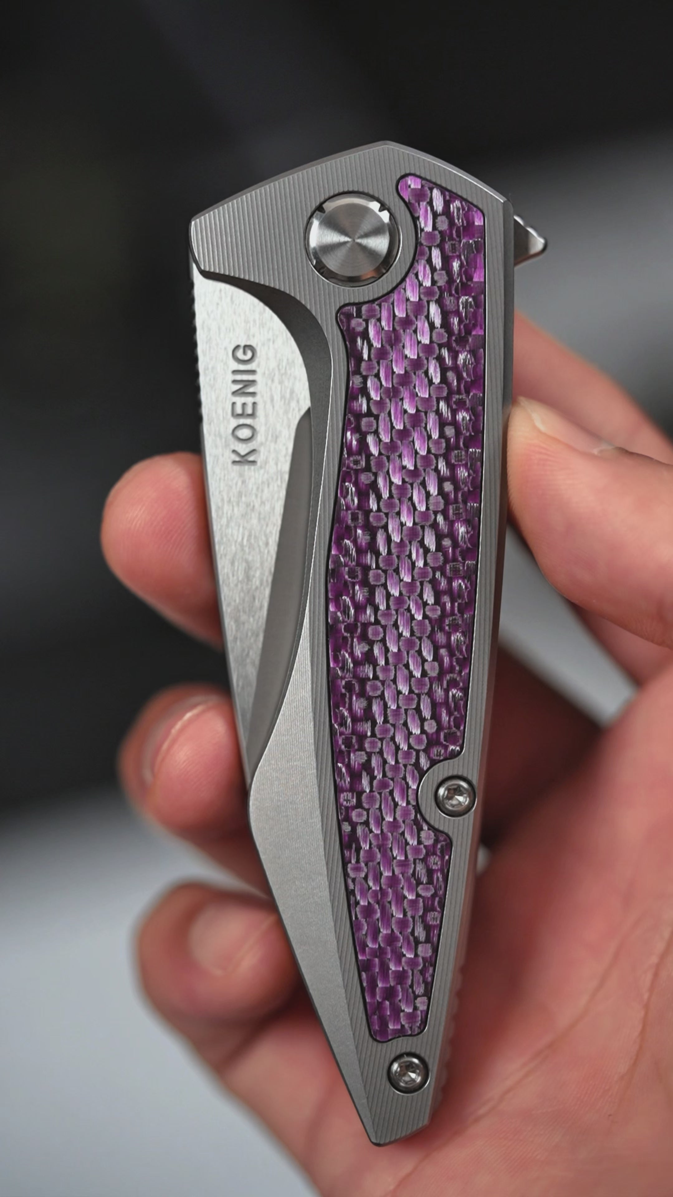 Koenig Mini Goblin Flipper - Burnished M390 w/ Polished Flats