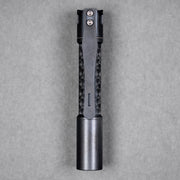 Reylight x URBAN Pineapple Mini Flashlight - Black Oil Ti Chaos Seigaiha™ w/ Milled Ti Clip - URBAN EDC®