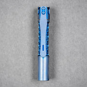 Reylight x URBAN Pineapple Mini Flashlight - Blue Stonewash Ti Chaos Seigaiha™ w/ Milled Ti Clip - URBAN EDC®