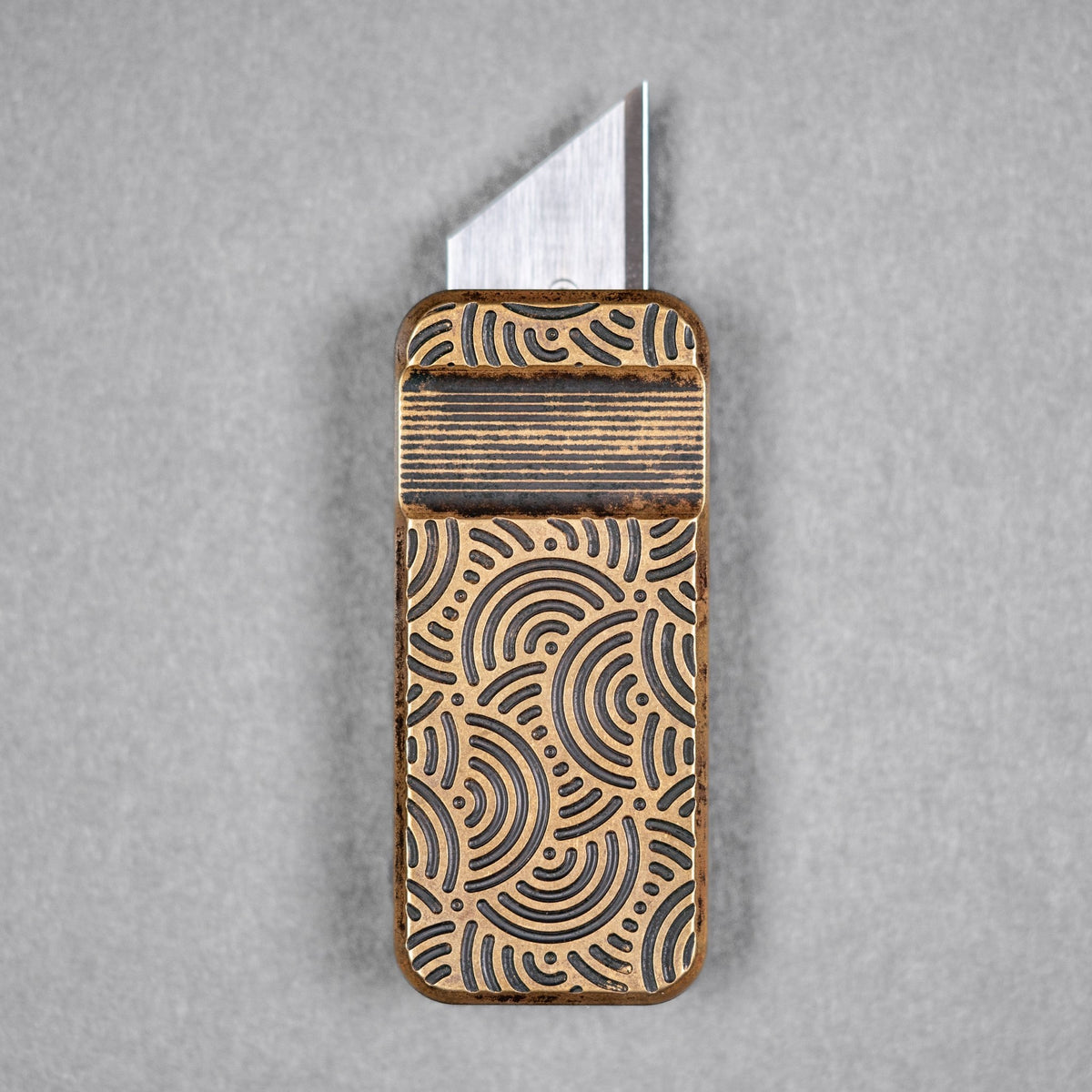 Rivery x URBAN Zero V2 - Antiqued Brass w/ Chaos Seigaiha™ - URBAN EDC®