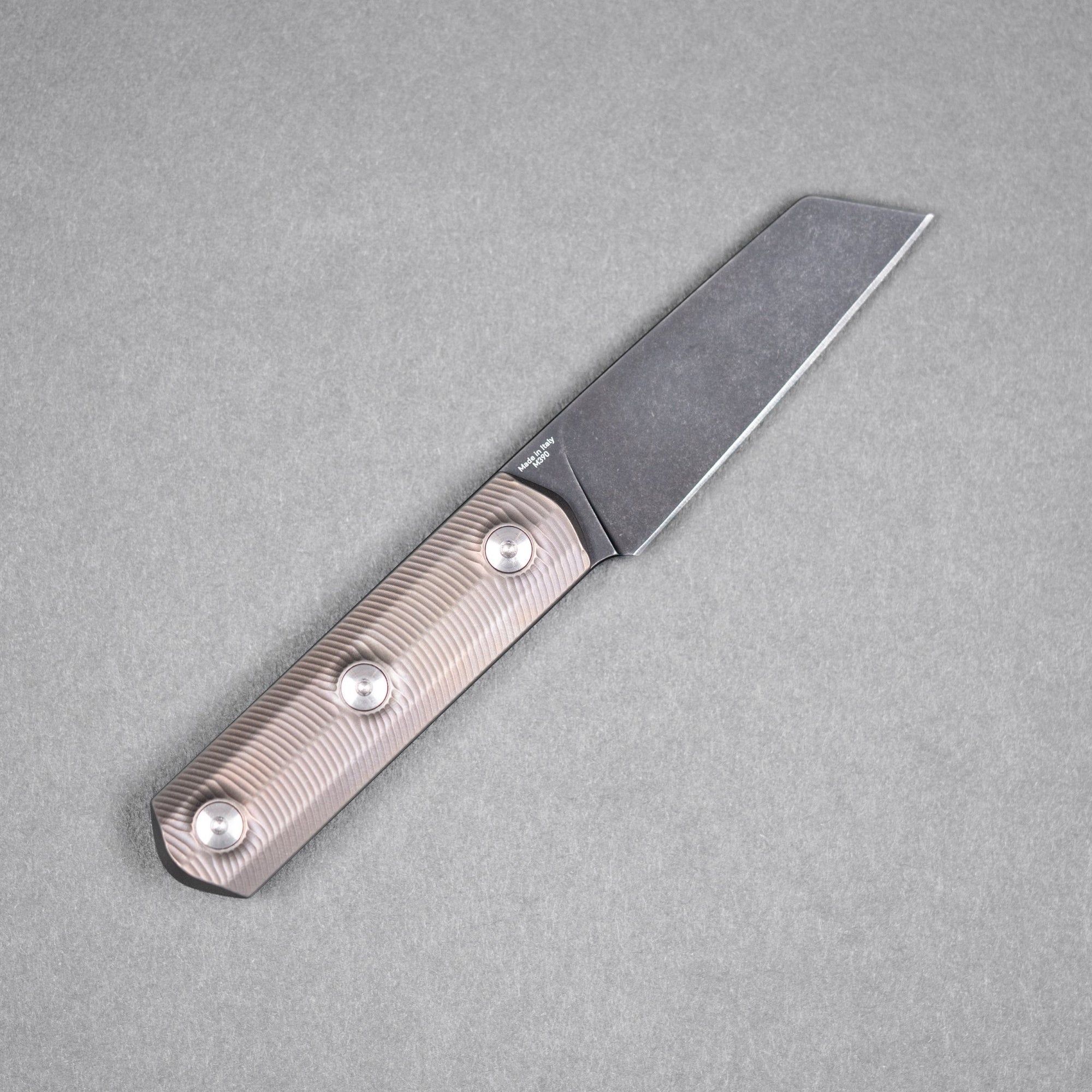 StraightLine Erny Fixie - Dark Stonewashed M390 & Bronze Ano Stonewashed Titanium - URBAN EDC®