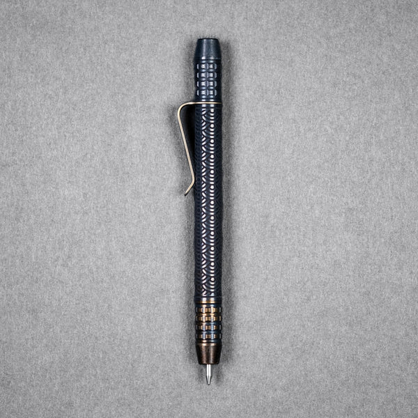 Ti2 Design x URBAN TechLiner Shorty Grid Pen - TRD Ti Seigaiha (Yamato Exclusive) - URBAN EDC®