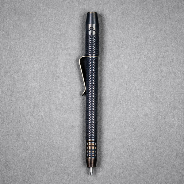 Ti2 Design x URBAN TechLiner Shorty Grid Pen - TRD Ti Seigaiha (Yamato Exclusive) - URBAN EDC®