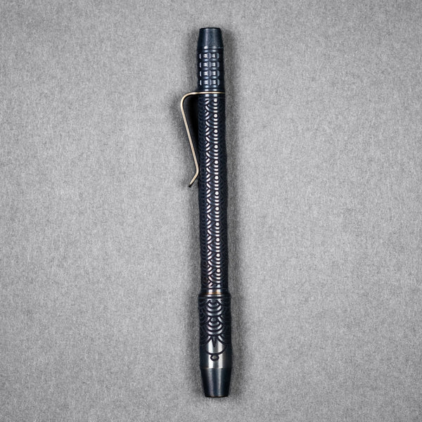 Ti2 Design x URBAN TechLiner Shorty Grid Pen - TRD Ti Seigaiha (Yamato Exclusive) - URBAN EDC®