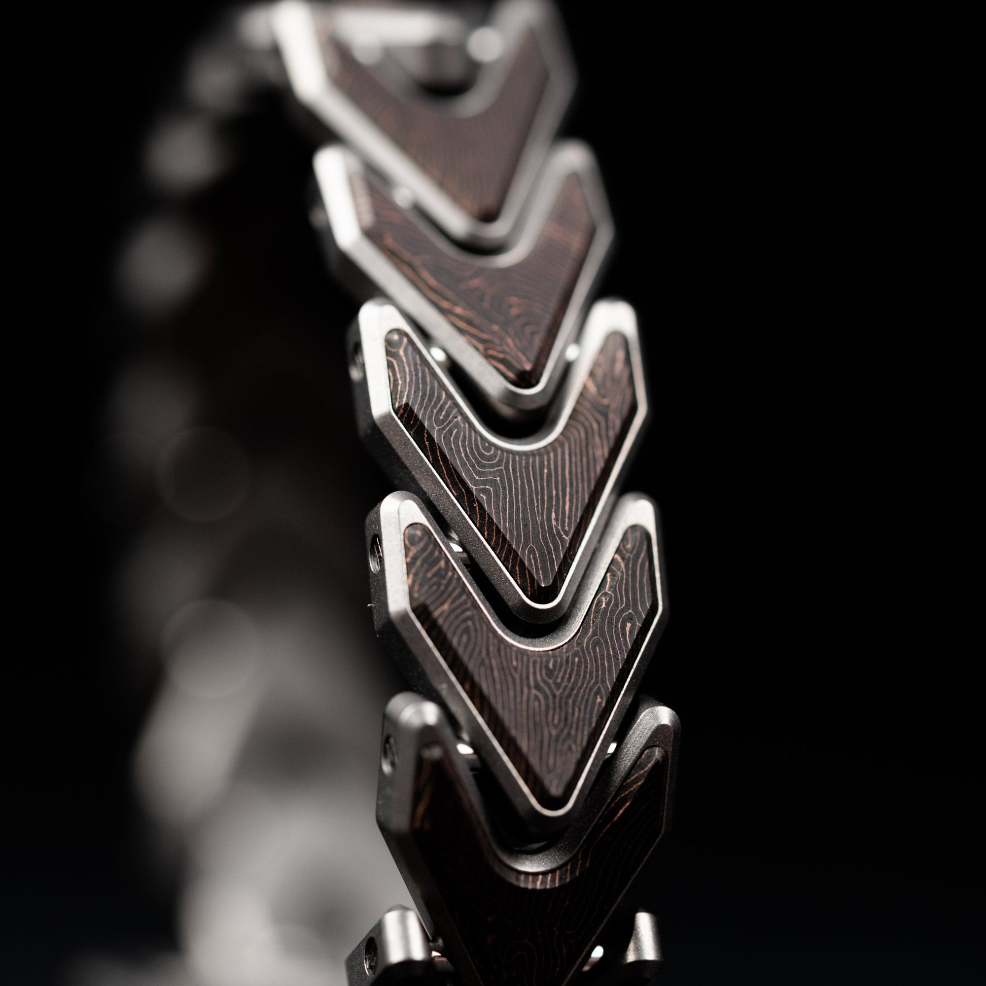 Tomas Makes Vector Bracelet - Titanium w/ Space Coral Copper Carbon Fiber (Custom) - URBAN EDC®