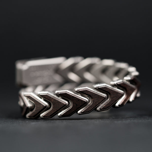 Tomas Makes Vector Bracelet - Titanium w/ Space Coral Copper Carbon Fiber (Custom) - URBAN EDC®