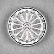 Umburry x URBAN Mid - Size Spoked Haptic Coin - Stainless Steel & Ti Seigaiha - URBAN EDC®